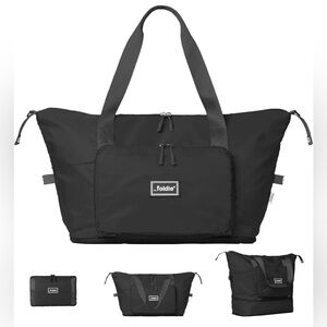 NWT Foldie Black Travel Tote Bag ONLY 1 left